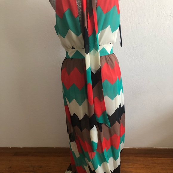 Art &Co long Dress sleeveless multi colors beautiful design - Picture 5 of 8